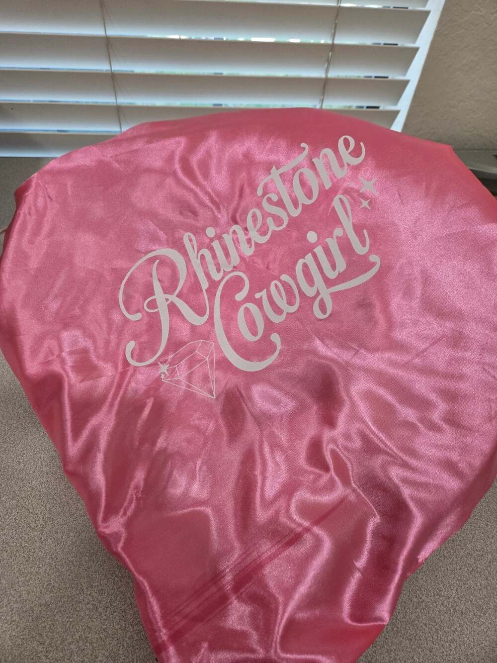 Rhinestone Cowgirl Tan Suede With Brown Rhinestone Cowboy Hat Large Custom Made
